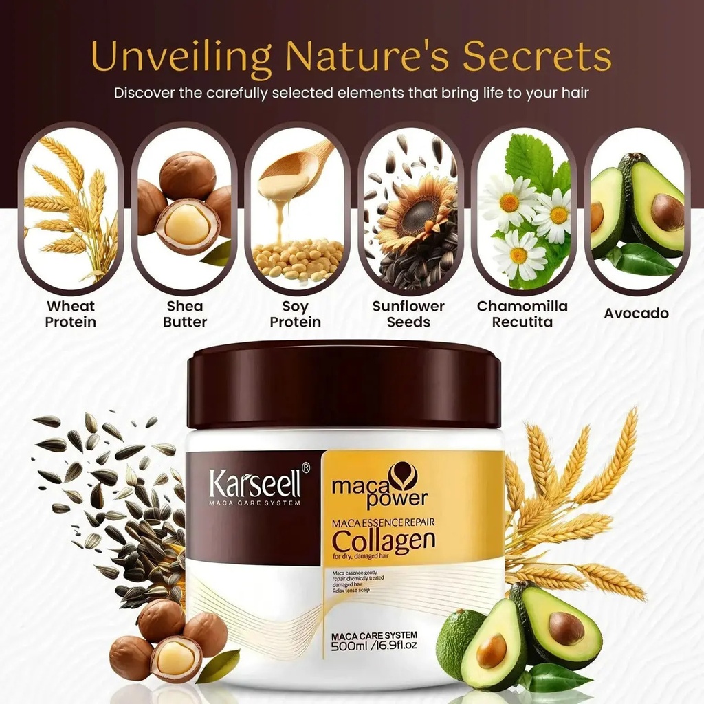 Mascara Capilar Karseell Maca Power Colageno Activo X 500ml