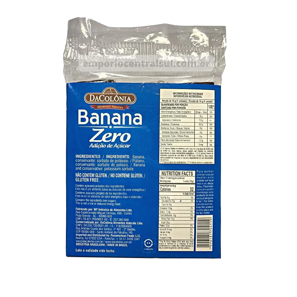 DULCE DE BANANA CERO AZÚCAR DACOLÔNIA - 180G