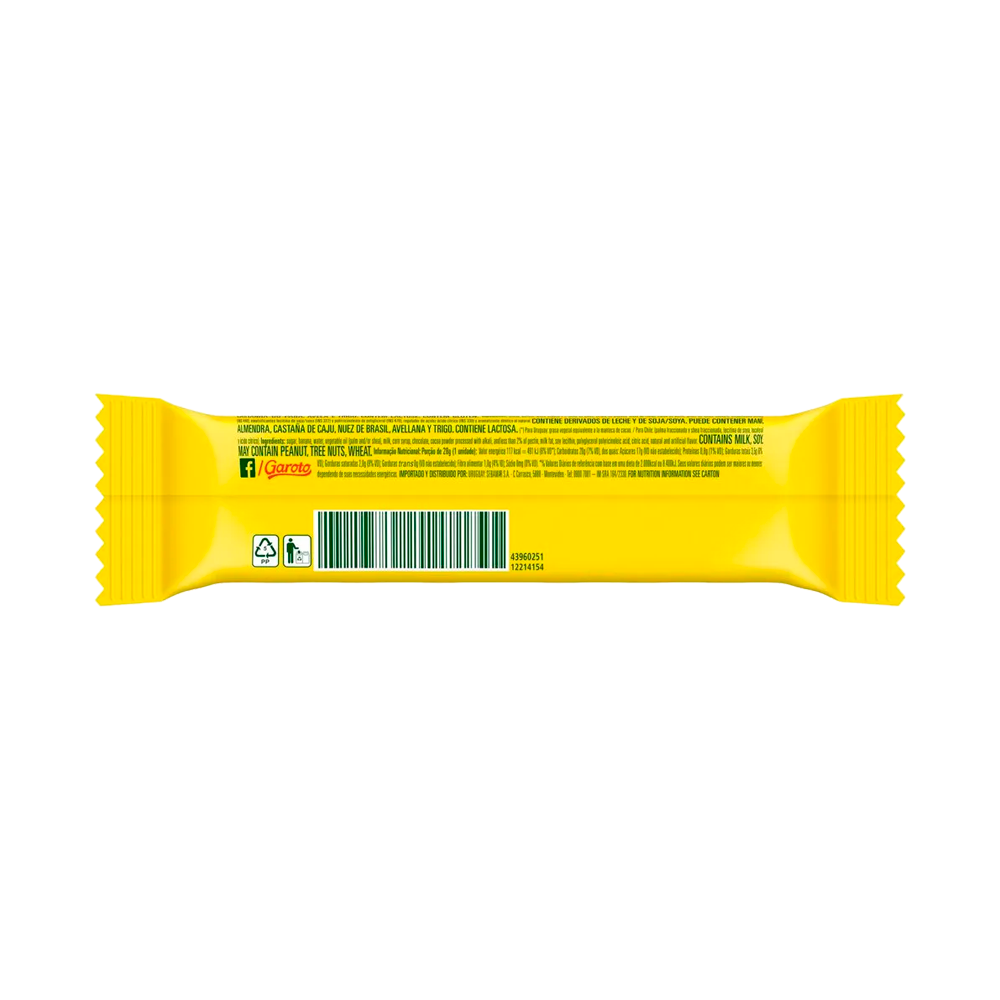 CHOCOLATE CARIBE GAROTO - 28g
