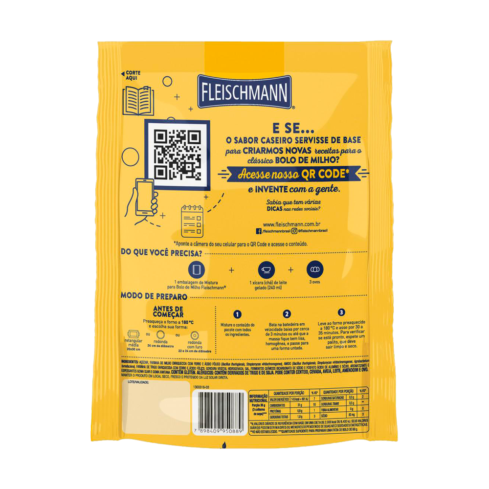 PREMEZCLA TORTA DE MAÍZ CREMOSO FLEISCHMANN 390G