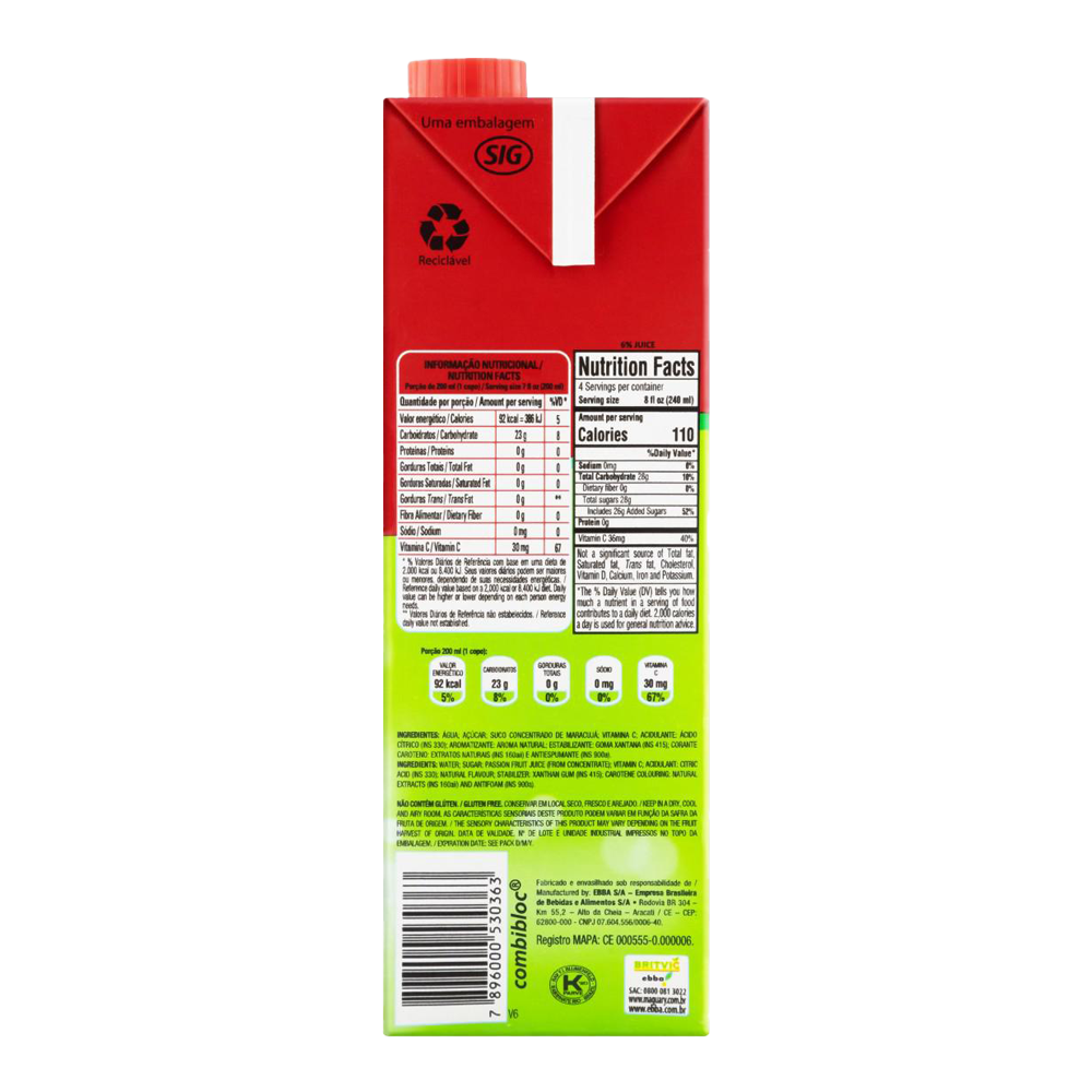Jugo de maracuyá Maguary - 1L