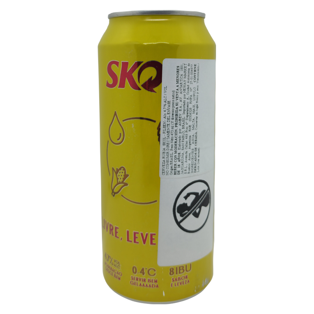 CERVEZA SKOL PILSEN 473ml