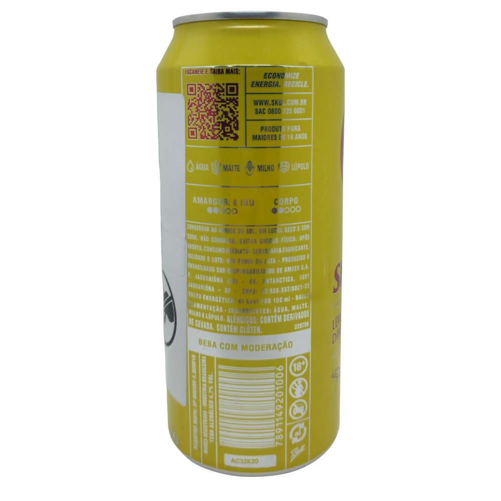 CERVEZA SKOL PILSEN 473ml
