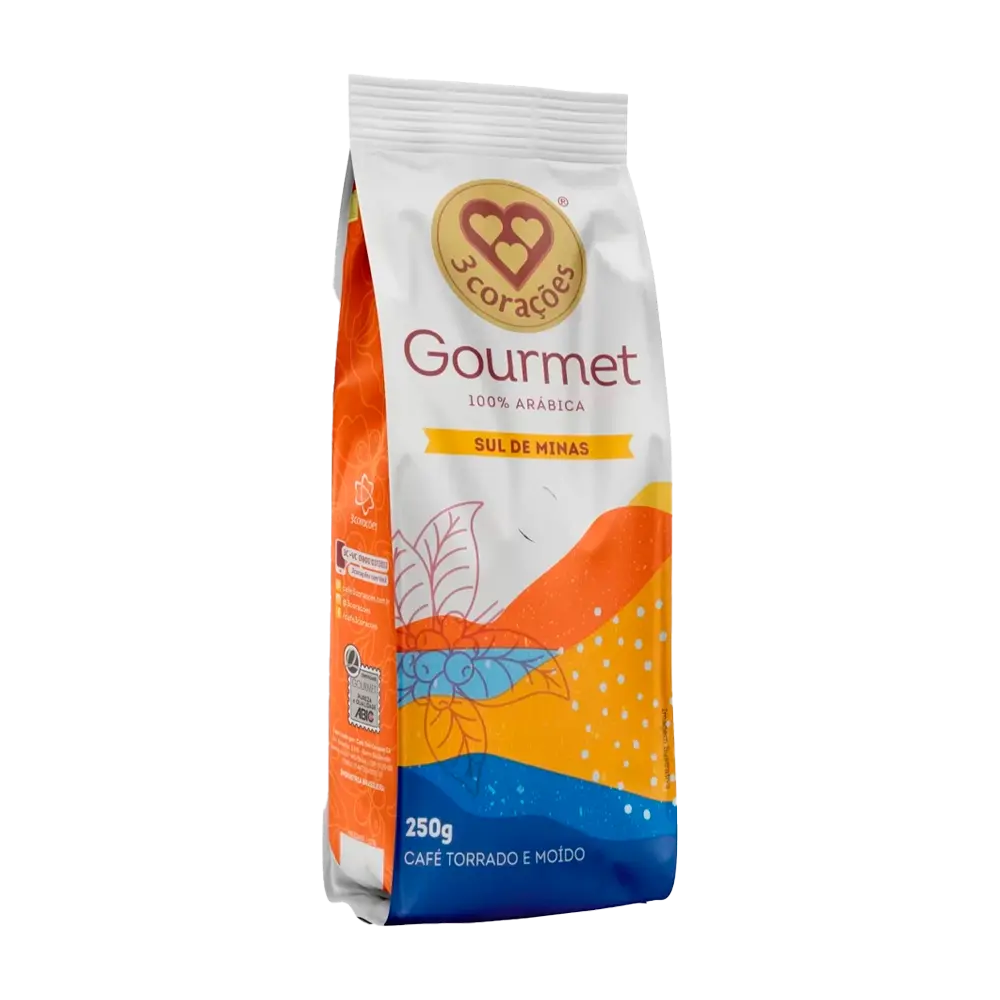 Café Sur de minas Gourmet 3 corações 250g lado.webp
