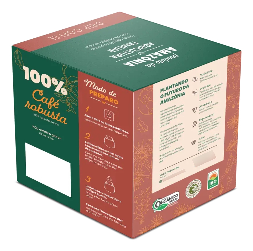 CAFÉ APUÍ AGROFORESTAL ORGÁNICO - DRIP COFFEE 10g x 10Unidades