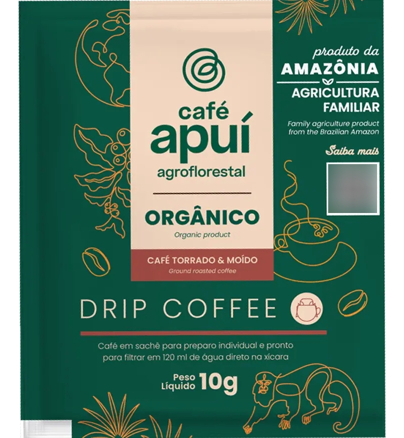 CAFÉ APUÍ AGROFORESTAL ORGÁNICO - DRIP COFFEE 10g x 10Unidades