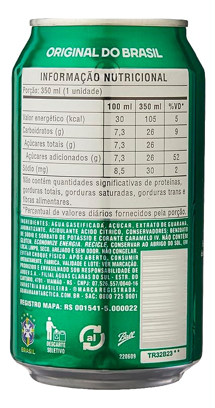 GASEOSA GUARANÁ ANTÁRCTICA LATA - 350ml