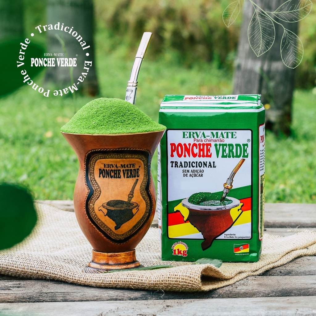 Yerba Mate Ponche Verde 1kg Importada De Brasil