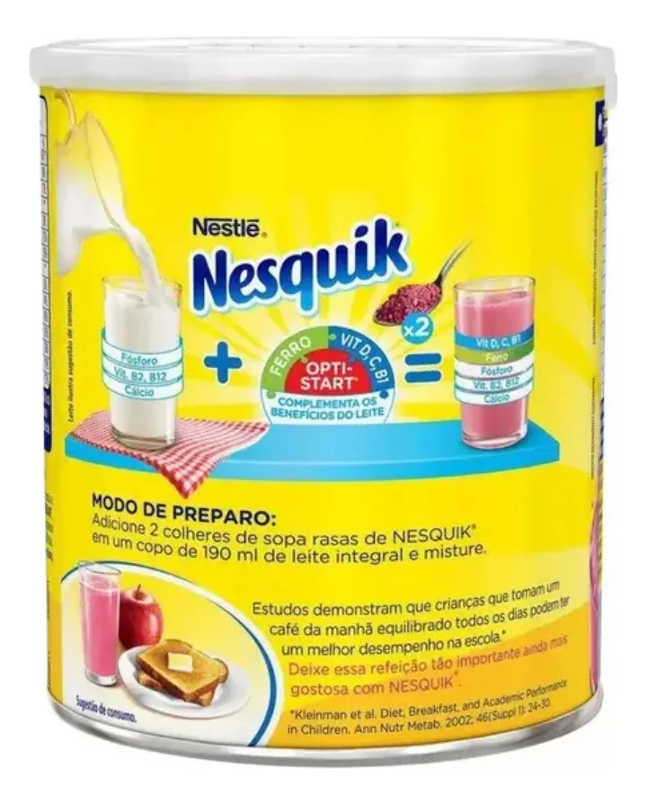 NESQUIK NESTLE SABOR FRUTILLA EN LATA 200G
