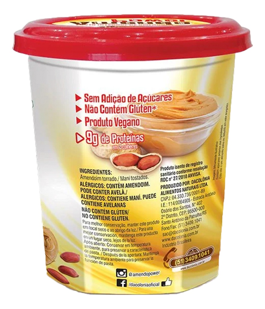 Amendopower Pasta De Mani 500g