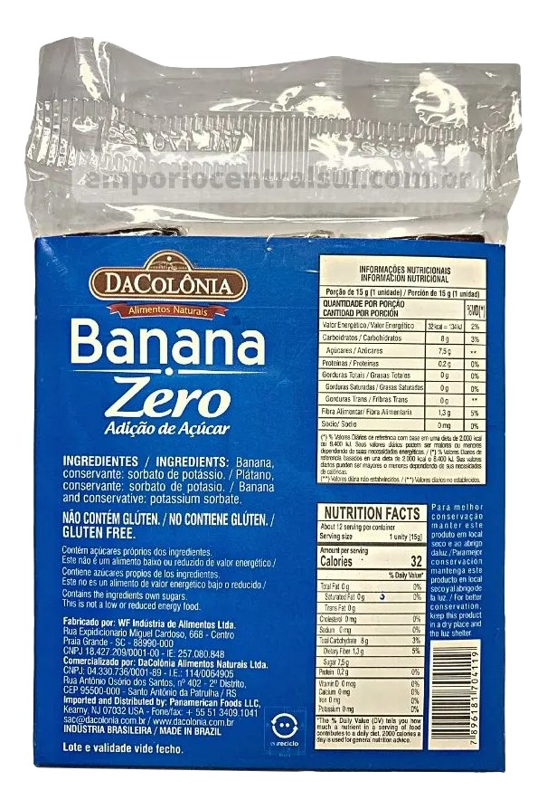 Dulce De Banana Zero Azúcar Dacolonia - 180g
