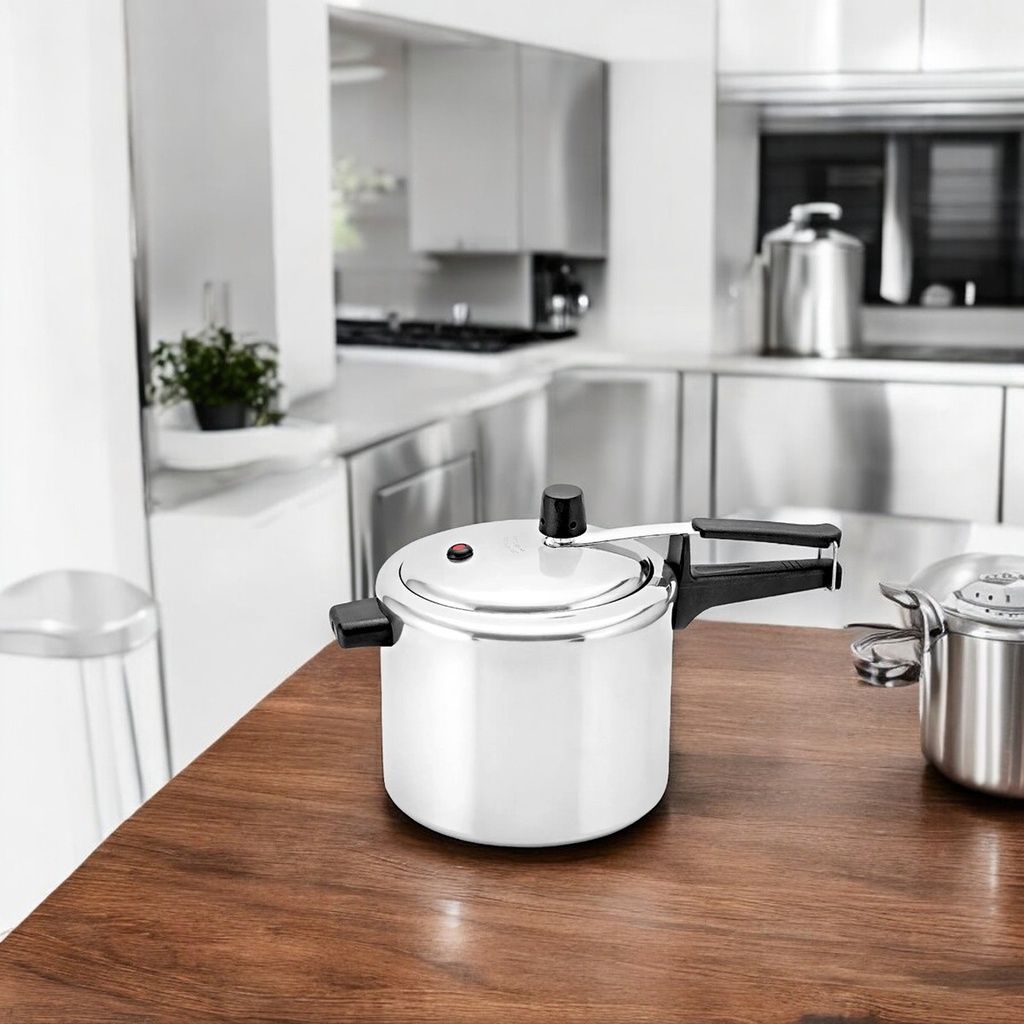 OLLA A PRESIÓN PANELUX CLASSIC DE ALUMINIO GRIS PULIDO 4,5LITROS