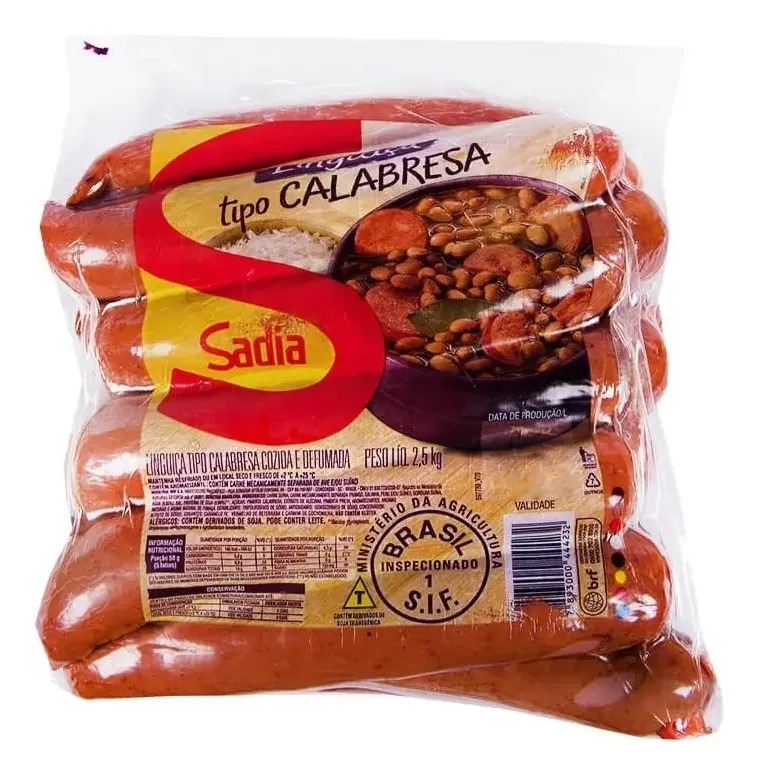 LINGUICA CALABRESA SADIA 2,5KG