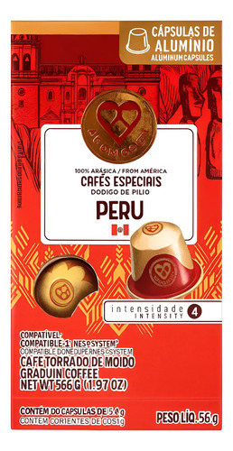 CÁPSULAS CAFÉ 3 CORAZONES ORIGEN PERÚ NESPRESSO