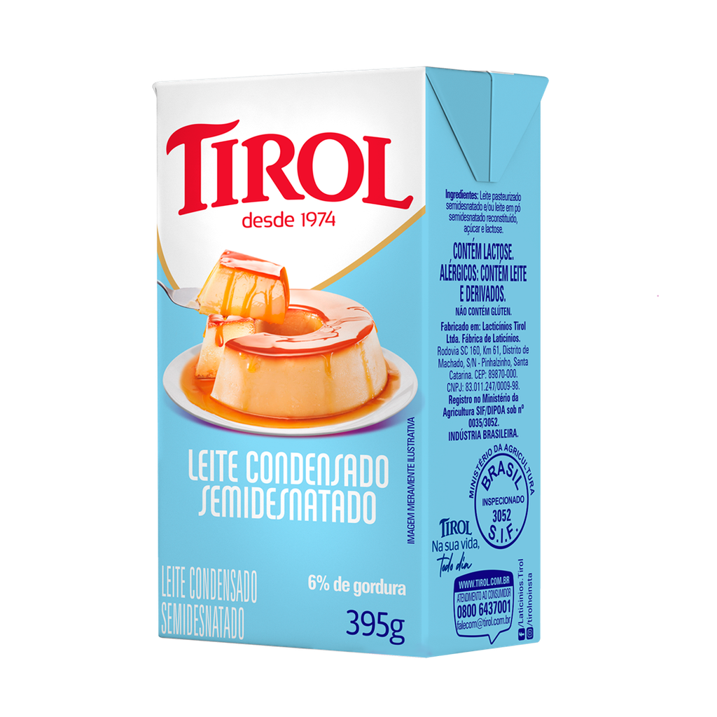 LECHE CONDENSADA TIROL SEMIDESNATADA 395G