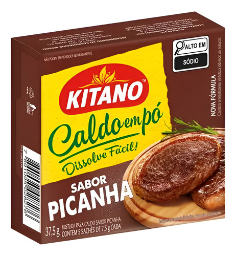 CALDO EN POLVO SABOR PICANHA KITANO 37.5G