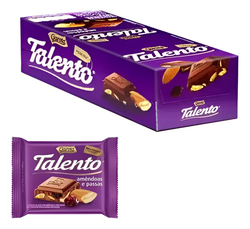 DISPLAY TALENTO ALMENDRAS Y PASAS 25G x 15 UNIDADES