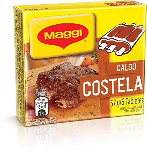 EMPAQUE DE CALDO MAGGI SABOR COSTILLA 57G - 10 UNIDADES