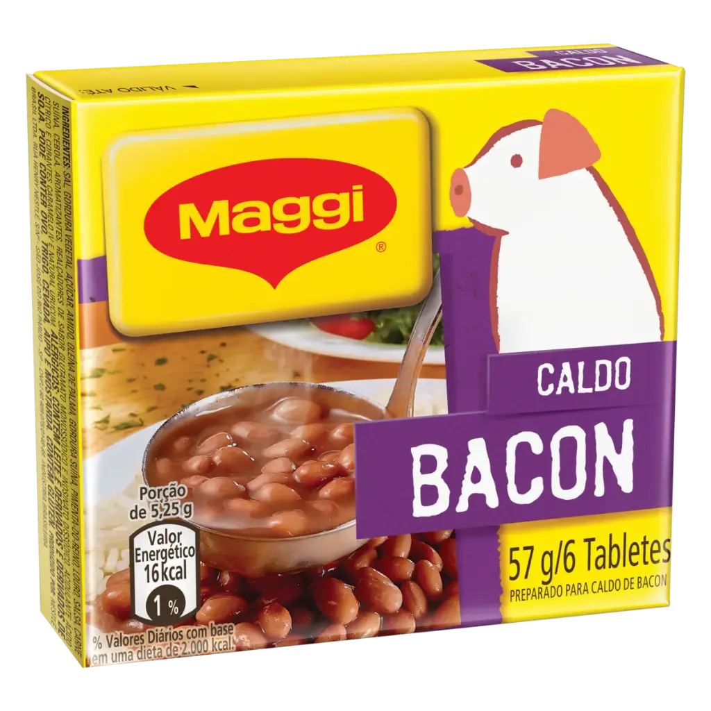 EMPAQUE DE CALDO MAGGI SABOR PANCETA 57G - 10 UNIDADES