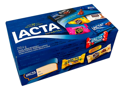 CAJA DE BOMBON LACTA FAVORITOS - 15 UNIDADES