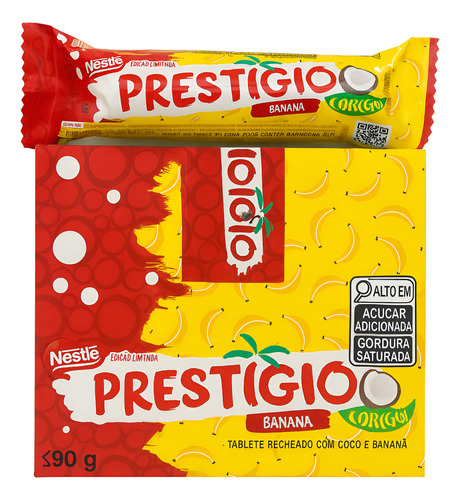 DISPLAY DE PRESTIGIO BANANA CHOC BR 33G - 30 UNIDADES