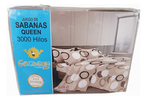 Juego De Sabanas Queen 2 Plazas Y Media 3000 Hilos  