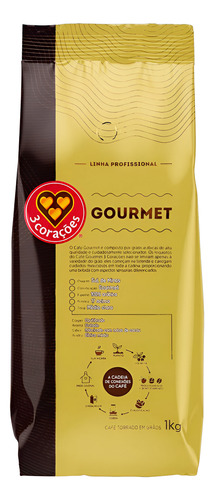 CAFE TOSTADO EN GRANO 3 CORAZONES ESPRESSO PROFESIONAL 1KG
