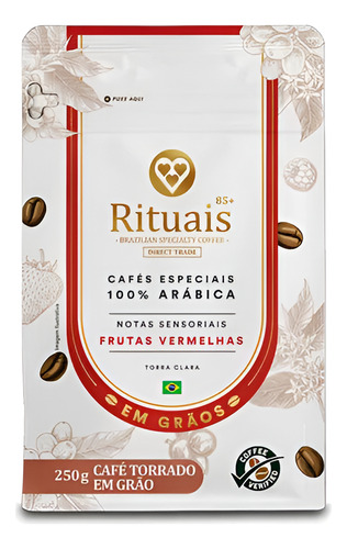 CAFÉ EN GRANOS 3 CORAZONES RITUALES FRUTOS ROJOS 250G