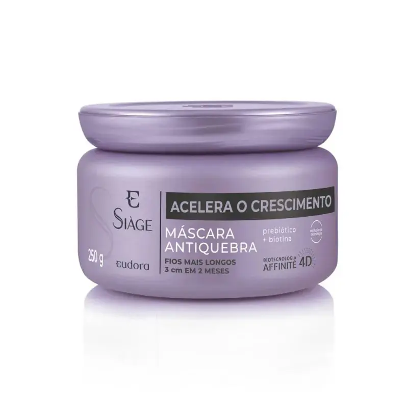 NUEVO! MASCARA DE TRATAMENTO EUDORA SIAGE ACELERA O CRESCIMENTO POTE 250G