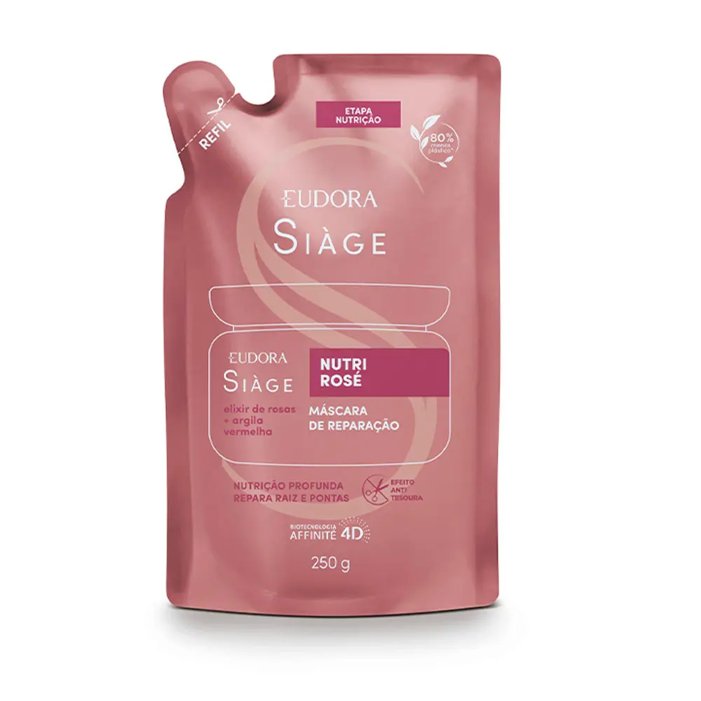 NUEVO! MASCARA DE TRATAMENTO EUDORA SIAGE NUTRI ROSE SACHE 250G REFIL