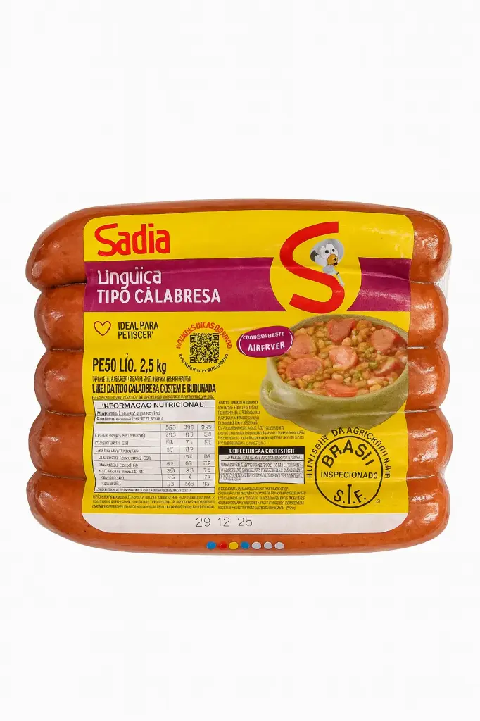 LINGUICA CALABRESA SADIA 2,5KG
