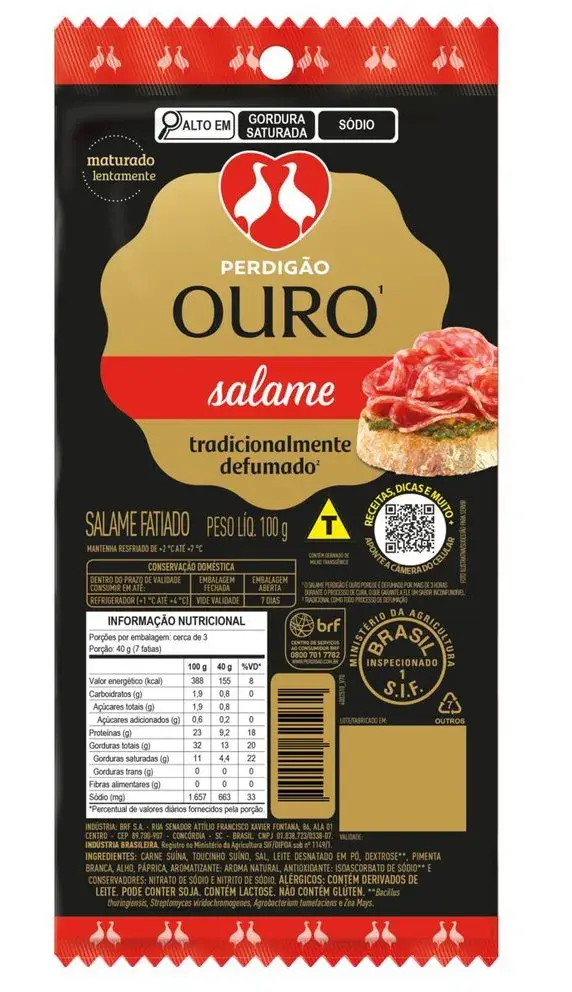 SALAMI EN LONCHAS PERDIGAO 100G