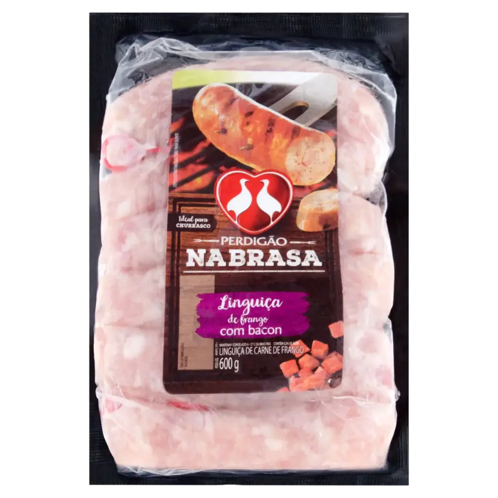 LINGUICA DE POLLO CON PANCETA PERDIGAO NA BRASA 600G