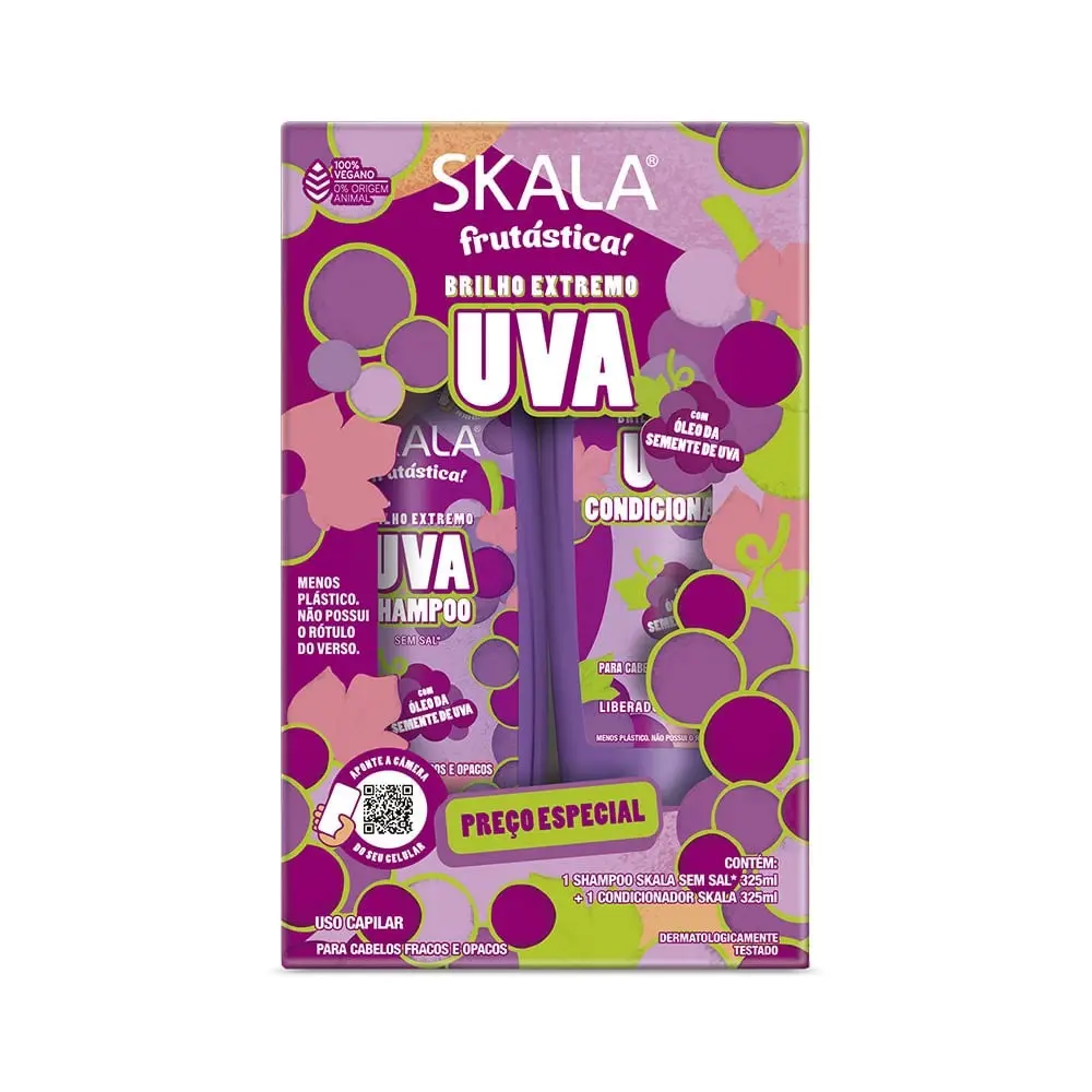 KIT SHAMPOO + ACONDICIONADOR SKALA UVA 325ML