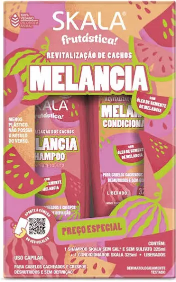 KIT SHAMPOO + ACONDICIONADOR SKALA SANDIA 325ML