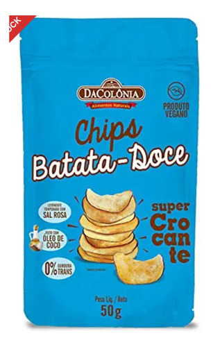 CHIPS DE BATATA DOCE DACOLONIA 35G