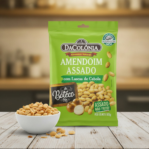 MANI TOSTADO CON RODAJAS DE CEBOLLA DACOLONIA 90G