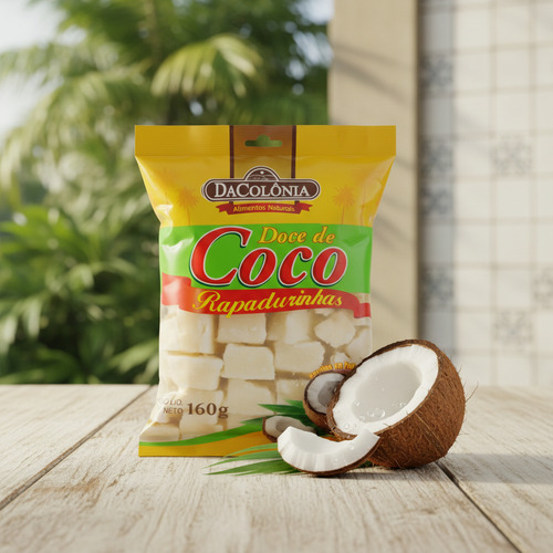RAPADURINHA DULCE DE COCO DACOLONIA 160G