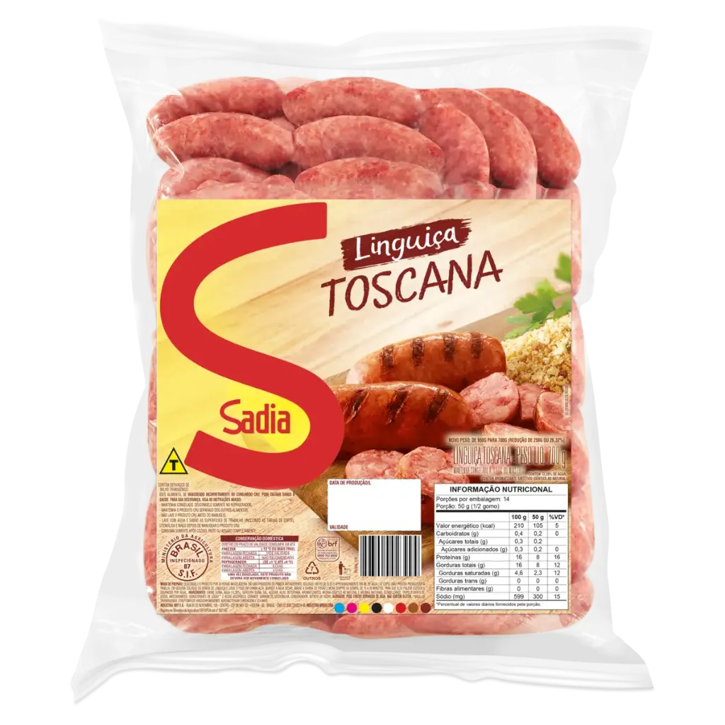 LINGUICA TOSCANA SADIA 700G