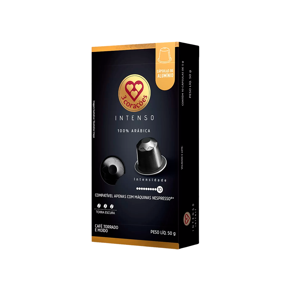 CAPSULAS DE CAFE 3CORACOES INTENSO 5,6G X 10UNI