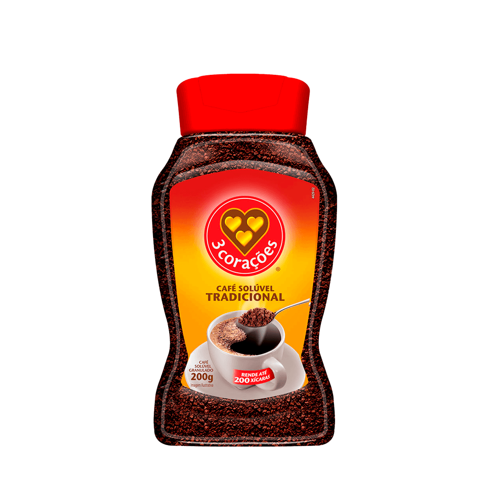 CAFÉ 3 CORAÇÕES SOLUBLE - 200g