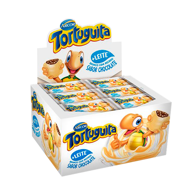 EMPAQUE DE CHOCOLATES TORTUGUITA BLANCO - 24 Unidades