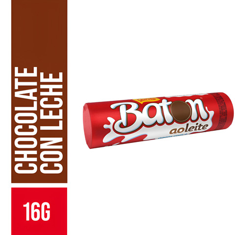 CHOCOLATE BATON GAROTO CON LECHE - 16g