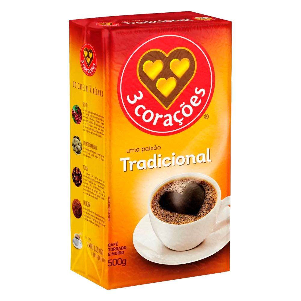 CAFÉ 3 CORAÇÕES MOLIDO TRADICIONAL - 500g