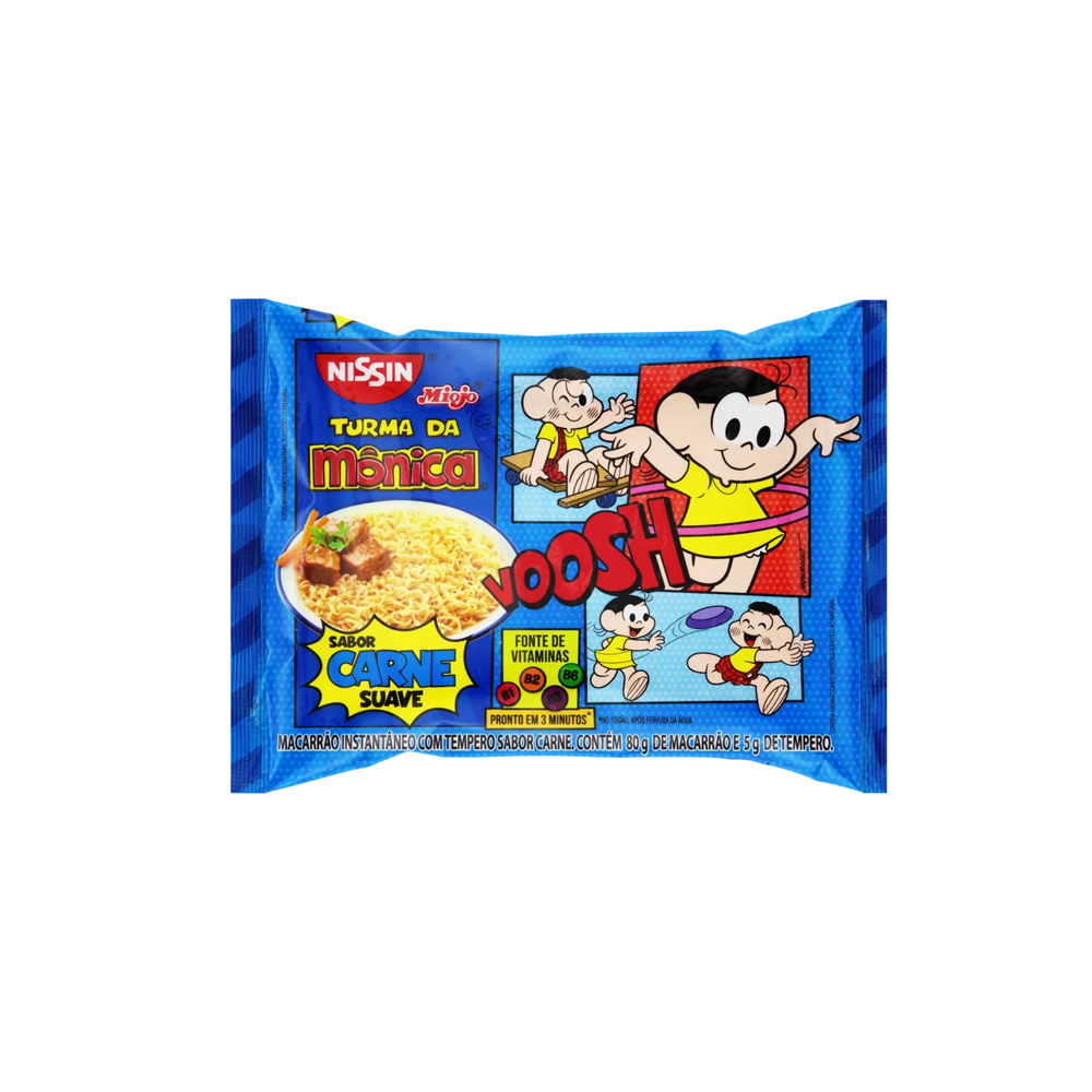 NISSIN FIDEO INSTANTÁNEO CARNE SUAVE - 80g