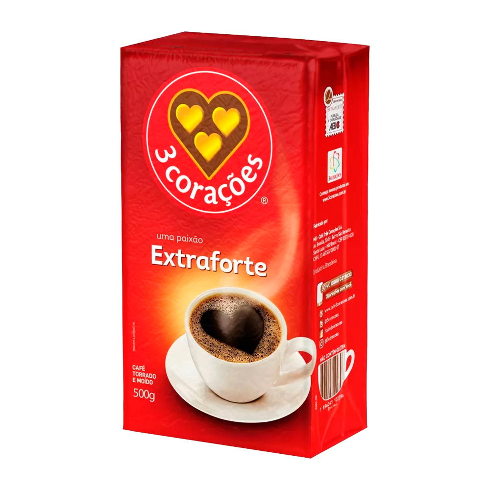 CAFÉ 3 CORAÇÕES MOLIDO EXTRAFUERTE - 500g
