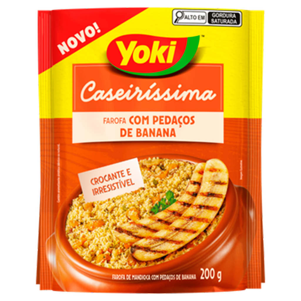 FAROFA CASERÍSIMA SABOR BANANA YOKI 200g