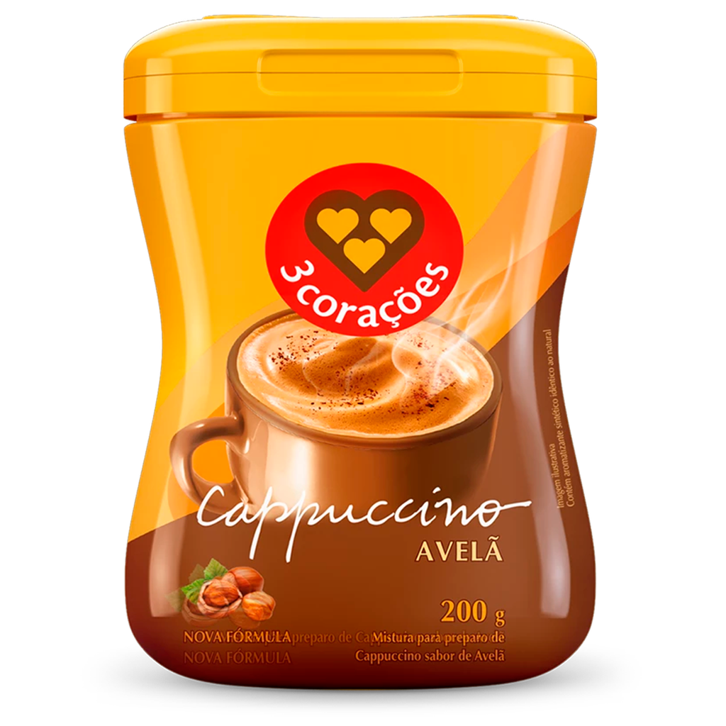 CAFÉ CAPPUCCINO 3 CORAÇÕES AVELLANA 200g
