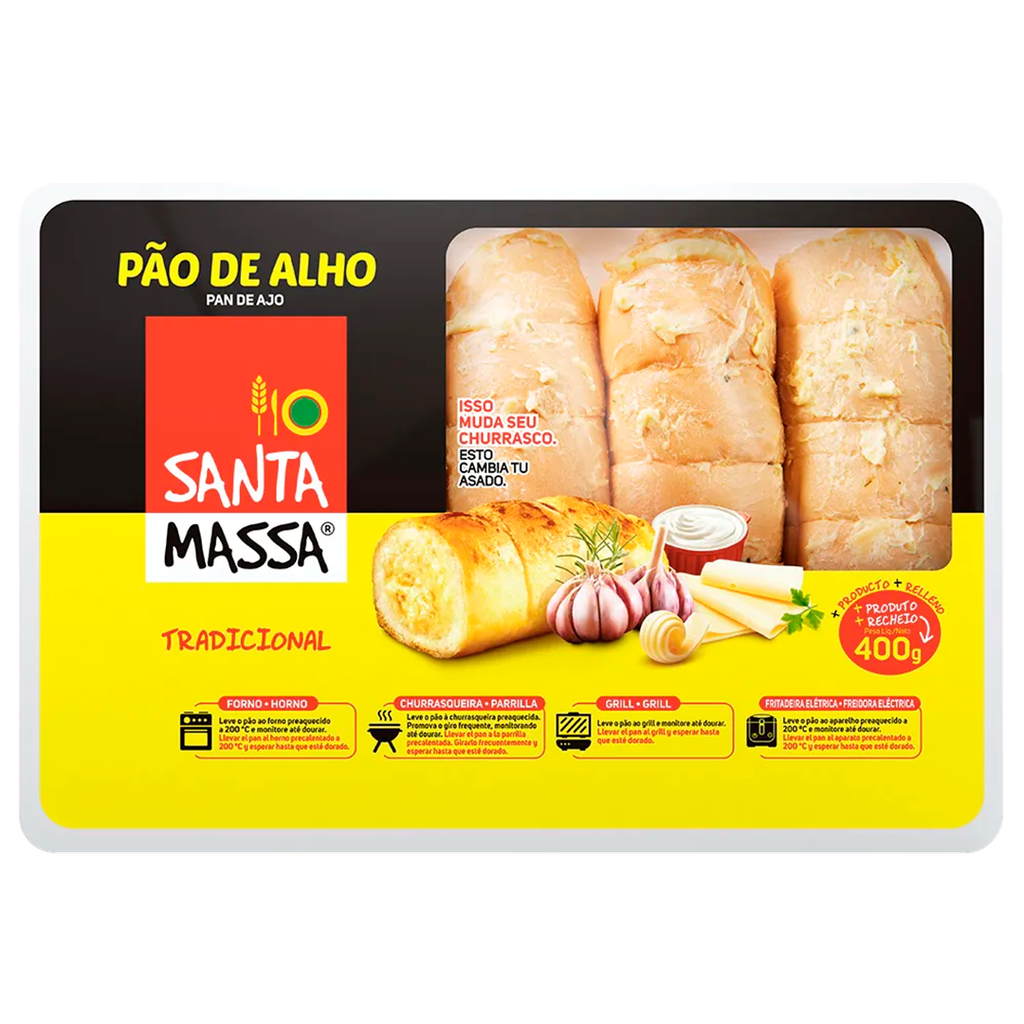 PAN DE AJO SANTA MASA 400g - 5Unidades