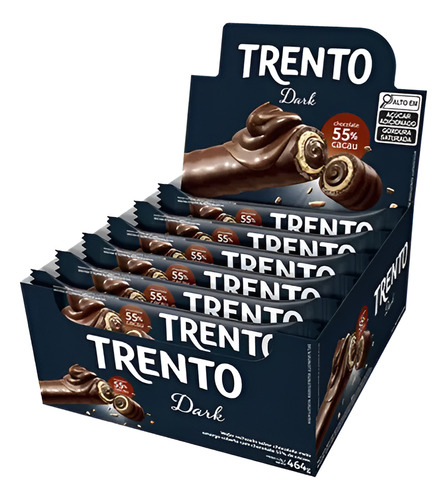 DISPLAY CHOCOLATES TRENTO NEGRO 16 UNIDADES